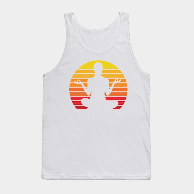 Retro Sun - meditation - bright Tank Top by ShirzAndMore